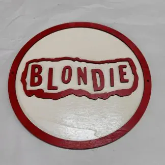 Blondie wall plaque, 12 inch two‑layer MDF engraved music artwork