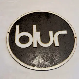 Blur wall plaque, 12 inch two‑layer MDF engraved Britpop music artwork