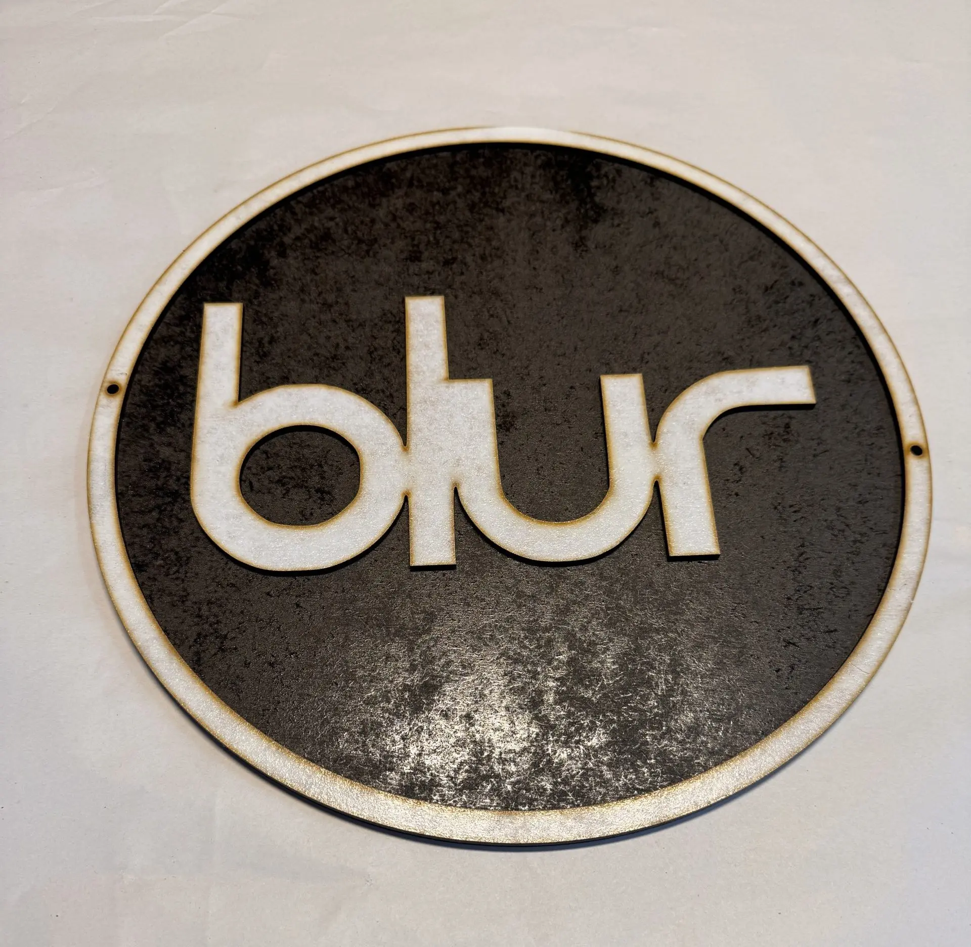 Blur wall plaque, 12 inch two‑layer MDF engraved Britpop music artwork