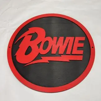 David Bowie wall plaque, 12 inch two‑layer MDF engraved music artwork