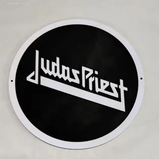 Judas Priest wall plaque, 12 inch two‑layer MDF engraved heavy metal artwork