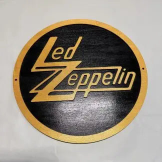 Led Zeppelin wall plaque, 12 inch two‑layer MDF engraved classic rock artwork