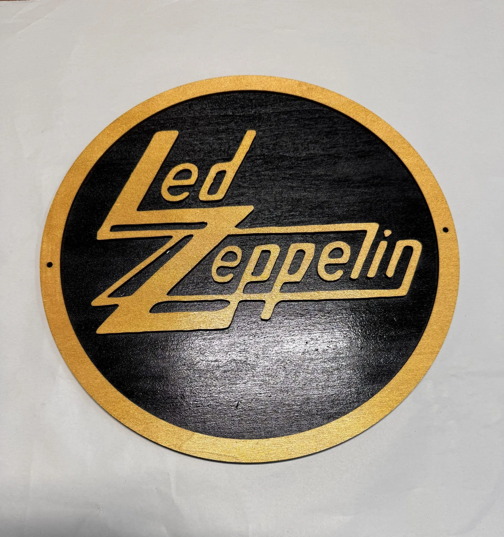 Led Zeppelin wall plaque, 12 inch two‑layer MDF engraved classic rock artwork