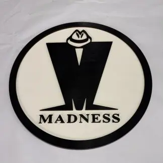Madness wall plaque, 12 inch two‑layer MDF engraved ska artwork
