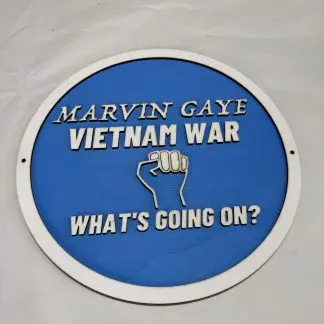 Marvin Gaye wall plaque, 12 inch two‑layer MDF engraved soul music artwork