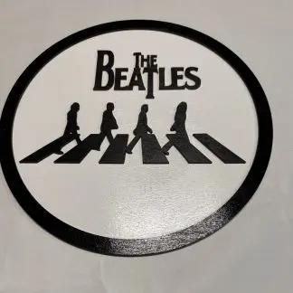 Beatles wall plaque, 12 inch two‑layer MDF engraved music artwork