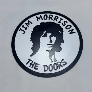 Front view of The Doors Jim Morrison wall plaque, 12 inch two‑layer MDF engraved classic rock artwork