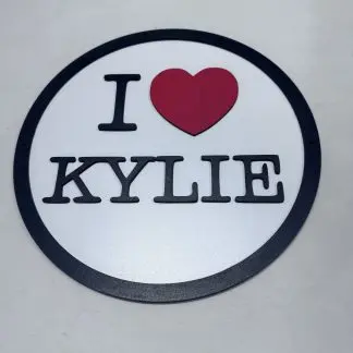 Kylie Minogue wall plaque, 12 inch two‑layer MDF engraved pop music artwork
