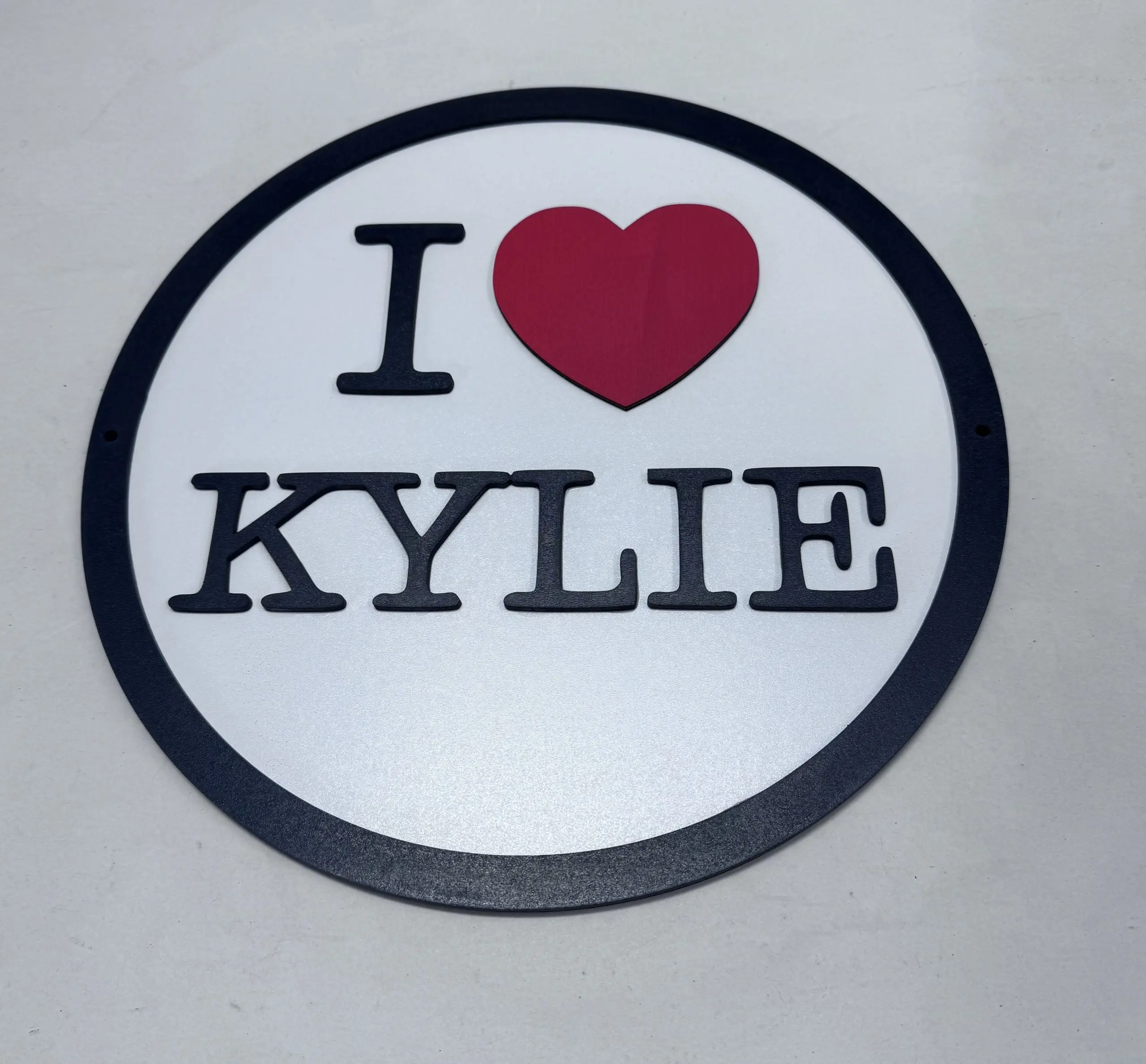 Kylie Minogue wall plaque, 12 inch two‑layer MDF engraved pop music artwork