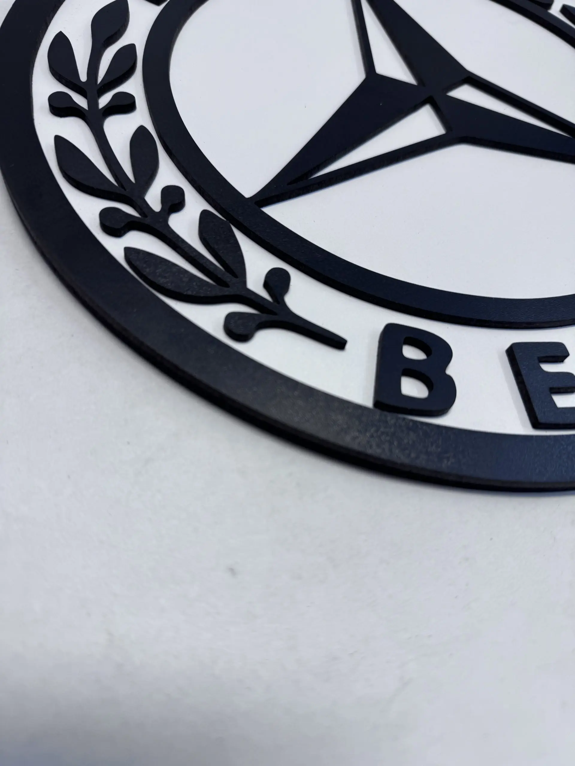 Mercedes Benz Sign – Two‑Layer MDF Engraved Automotive Wall Art - Image 2