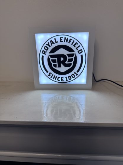 Royal Enfield Lightbox, 15cm x 15cm,  Wall Art