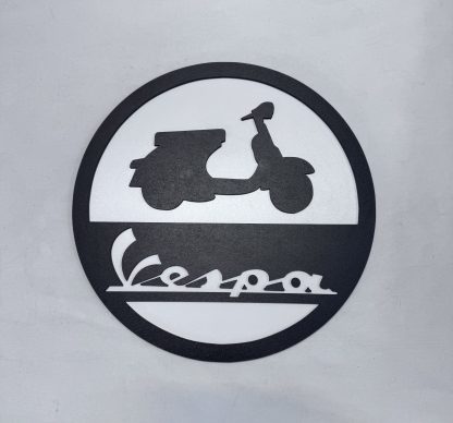 Vespa Motor Scooter Sign, Wall Art