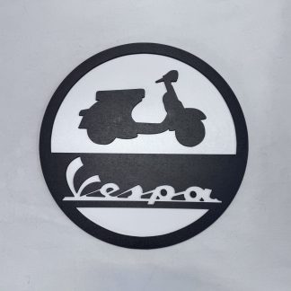 Vespa Motor Scooter Sign, Wall Art