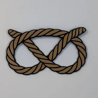 Two-layer MDF Staffordshire Knot wall art, 30cm x 20cm, laser-cut by Boon Hill Designs on white background