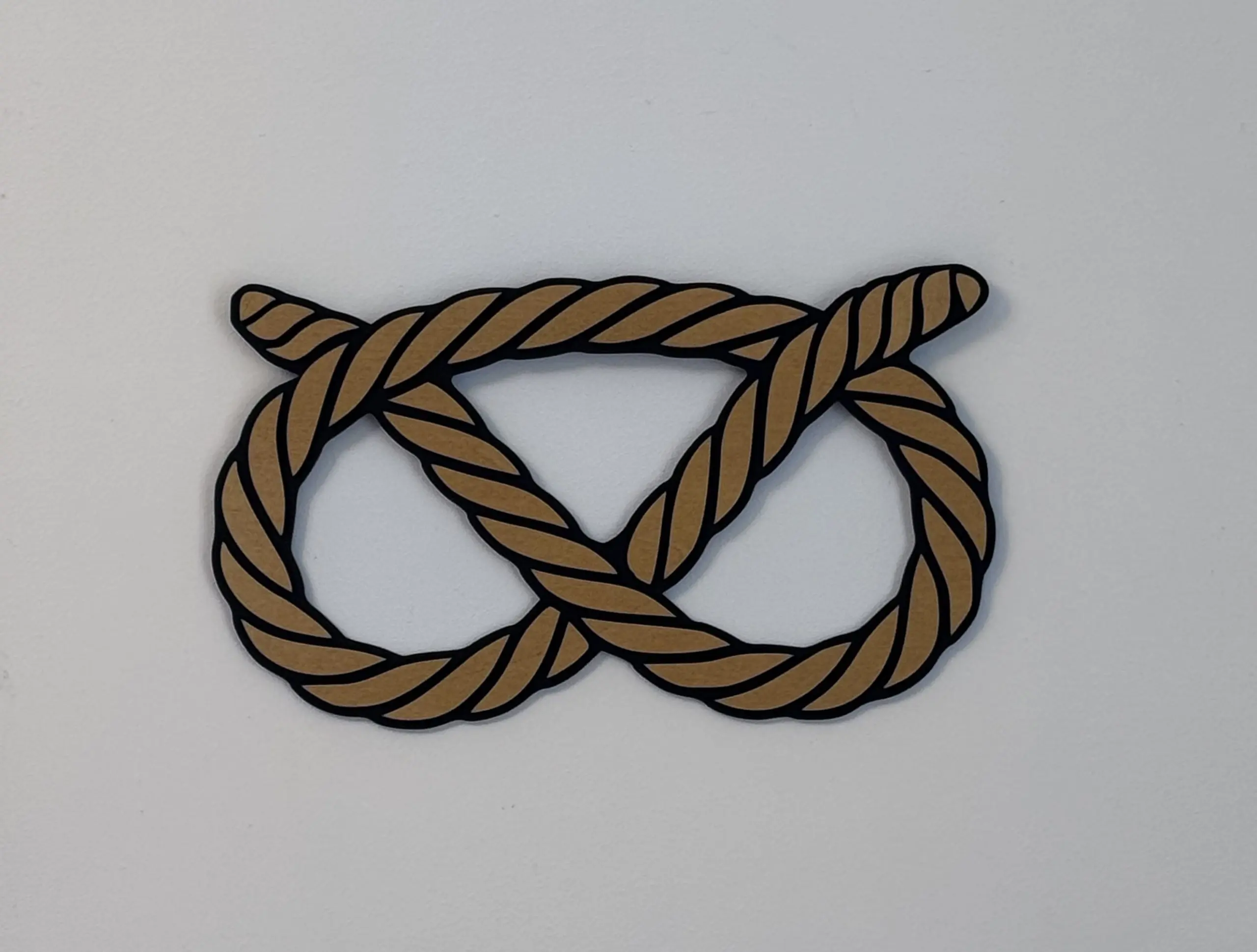 Two-layer MDF Staffordshire Knot wall art, 30cm x 20cm, laser-cut by Boon Hill Designs on white background
