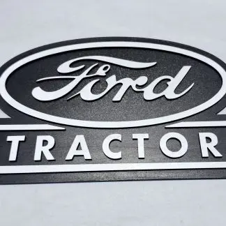 Front view of Ford tractor wall art, 29 × 18 cm two‑layer MDF engraved farm machinery sign