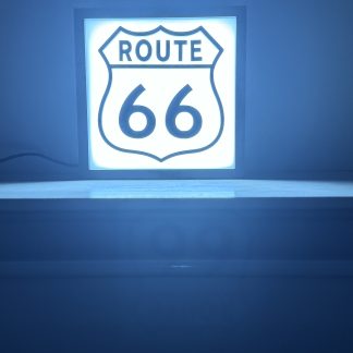 Route 66 Illuminated Lightbox – 150mm Square, USB Powered