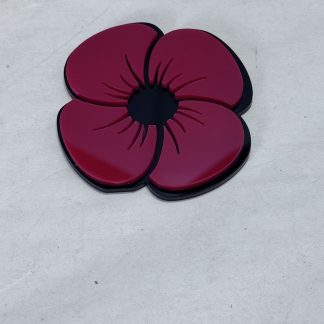 Acrylic Poppy, Red and Black