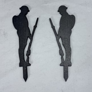 Least we Forget Sculpture, Small Sentry 01 with Stake