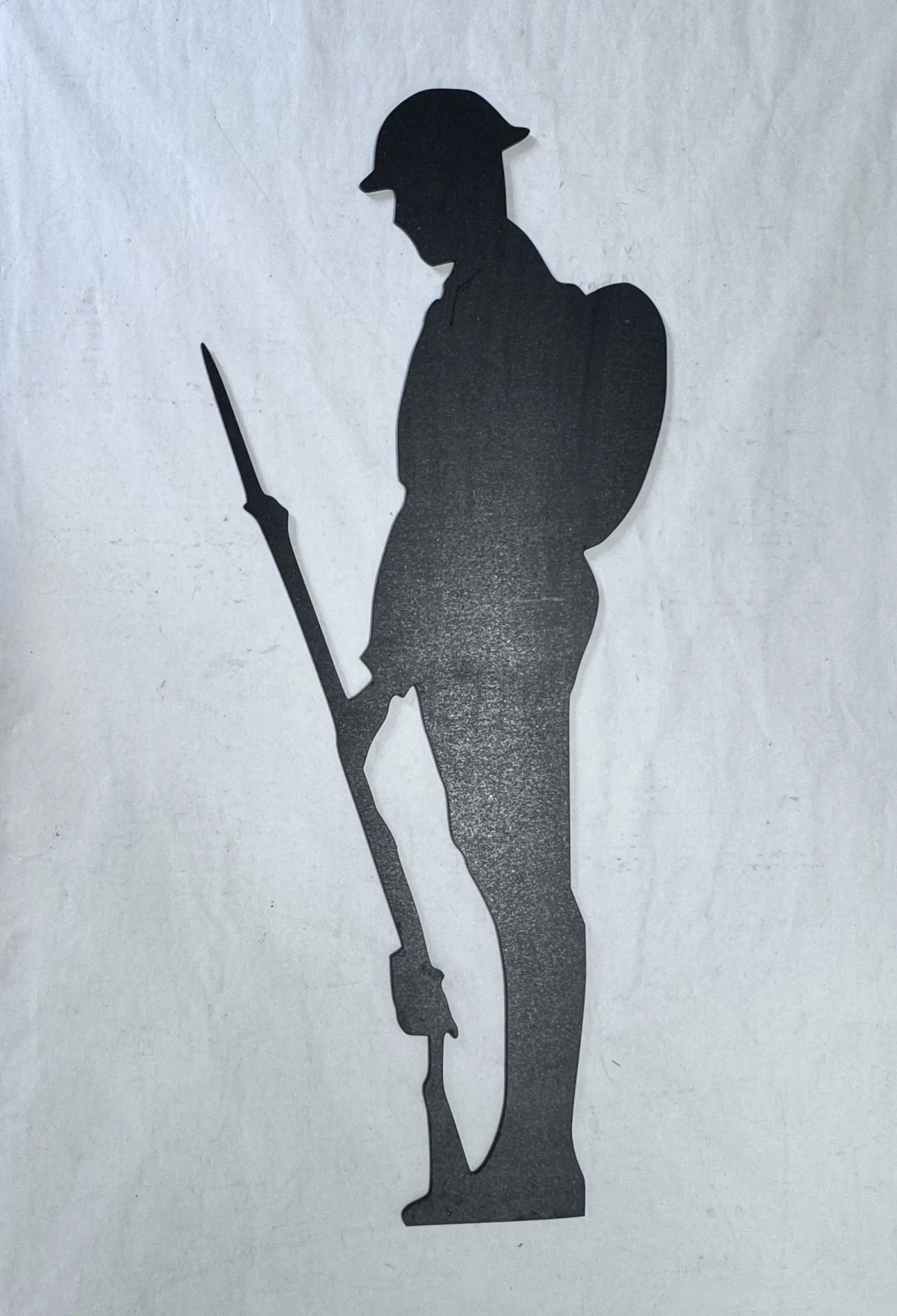 Lest We Forget Sculpture (01) – 59.5 x 24.5cm | Single Layer Black Acrylic - Image 2
