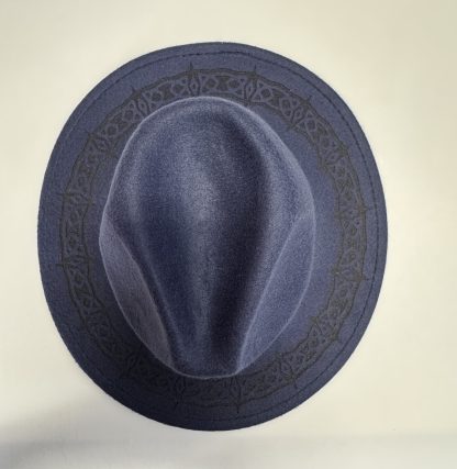 Fedora Hat with Celtic Ring (01) Engraveing.