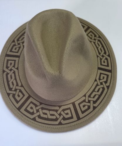 Fedora Hat with Celtic Ring (03) Engraveing.
