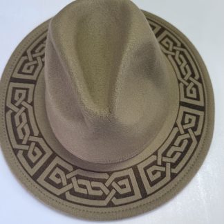 Fedora Hat with Celtic Ring (03) Engraveing.