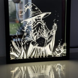 Gandalf Illuminated Mirror Lightbox – 150mm Square, USB Powered