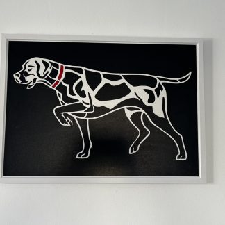 Pointer (black) Decorative Panel – Faux Stained Glass, MDF Inlay