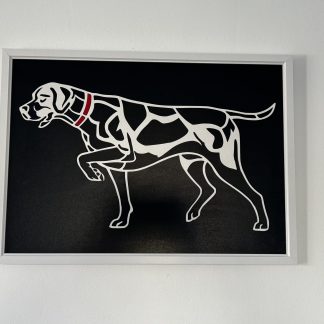 Pointer (black) Decorative Panel – Faux Stained Glass, MDF Inlay