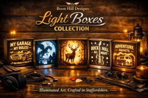 Light Box Collection featuring music and vehicle motifs