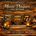 Music Plaque Collection featuring band motifs