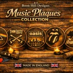 Music Plaque Collection featuring band motifs