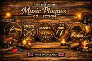 Music Plaque Collection featuring band motifs