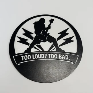 Metallica meme wall art, 295 mm two‑layer MDF engraved plaque with raised top layer.