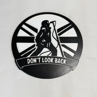 Front view of Oasis Don’t Look Back meme wall art, 295mm two‑layer MDF engraved plaque