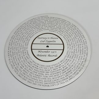 Stairway to Heaven Lyric Disc – Engraved Plaque – Laser Cut – 29.5cm – Made in England