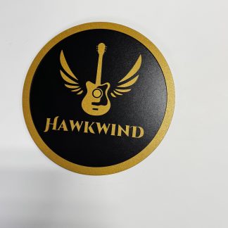 Hawkwind wall plaque displayed on wall, 12 inch engraved music decor