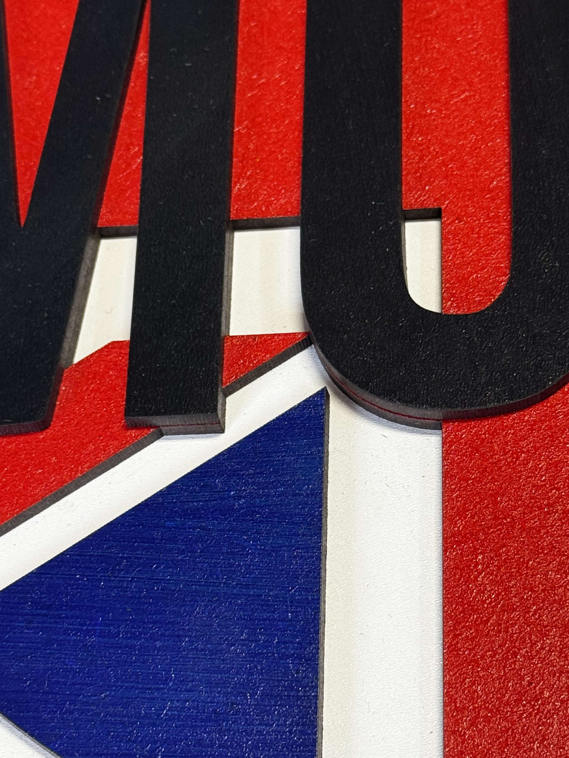 MODS emblem in MDF with Union Jack background