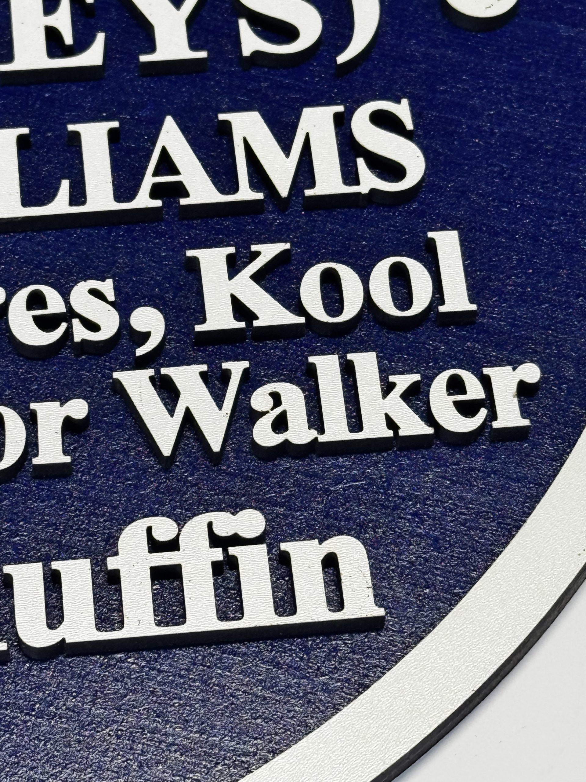 The Top Rank – International Soul Club Blue Plaque Reproduction. - Boon Hill Designs - Custom Plaques, Signs & Gifts The Place, the UK’s first discotheque, with engraved midnight‑blue faceplate and silver lettering.”