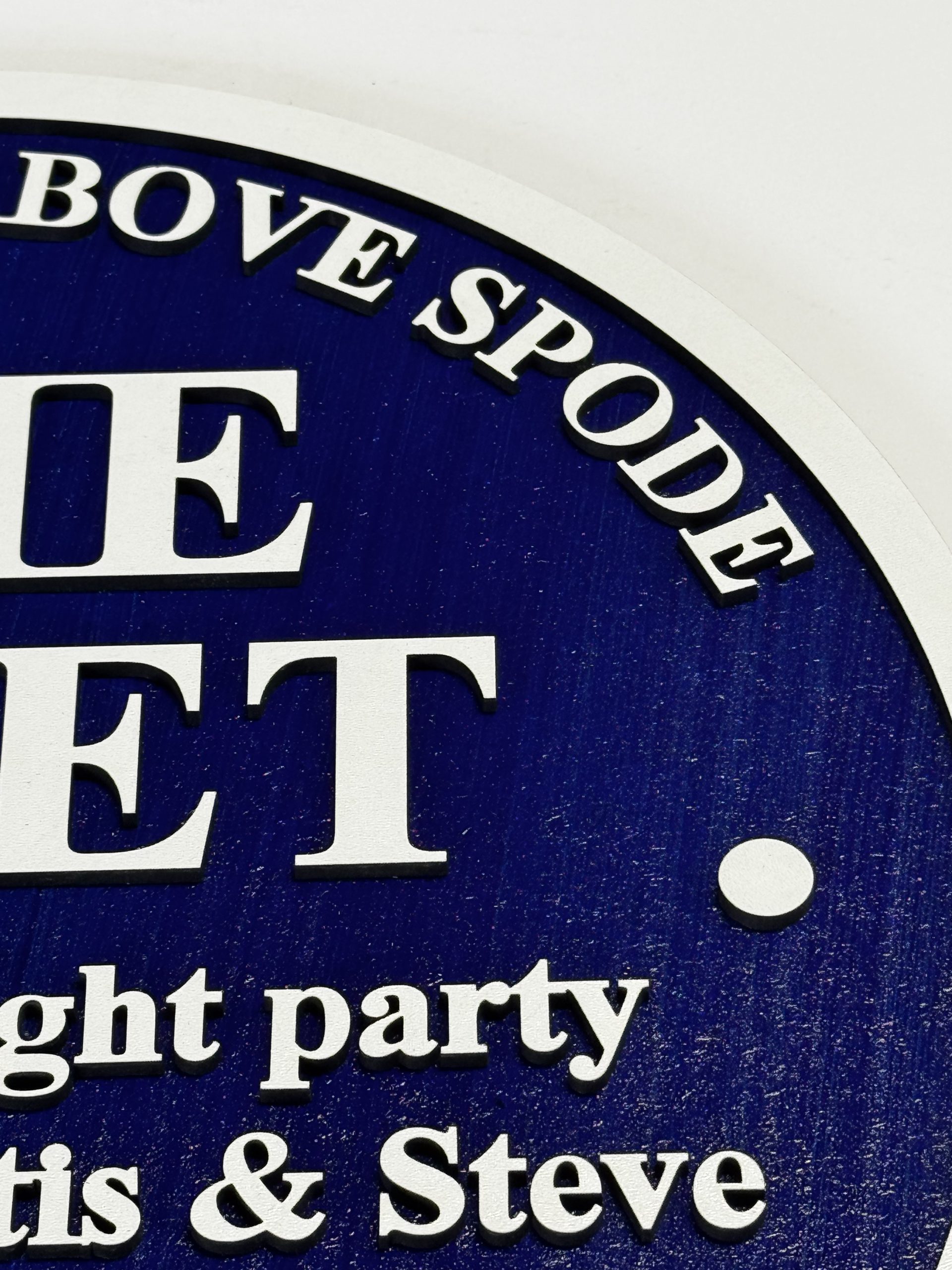 The Inset Commemorative Plaque - Boon Hill Designs - Custom Plaques, Signs & Gifts Reproduction Blue Plaque commemorating The Inset Venue in Stoke-on-Trent. midnight‑blue faceplate and white lettering.